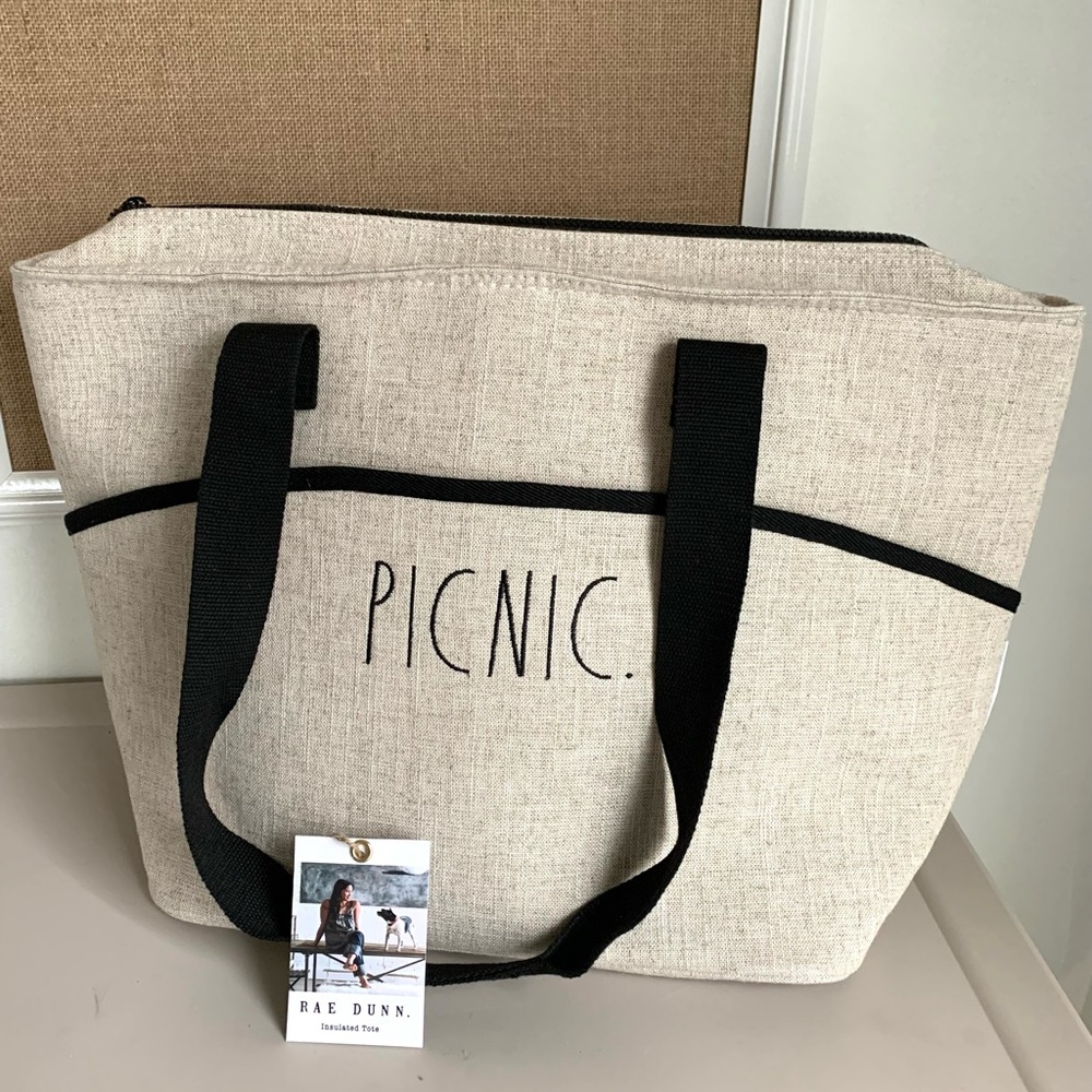 Rae Dunn PICNIC insulated tote